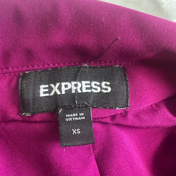 Express Purple Double-Breasted Blazer - Picture 2 of 6